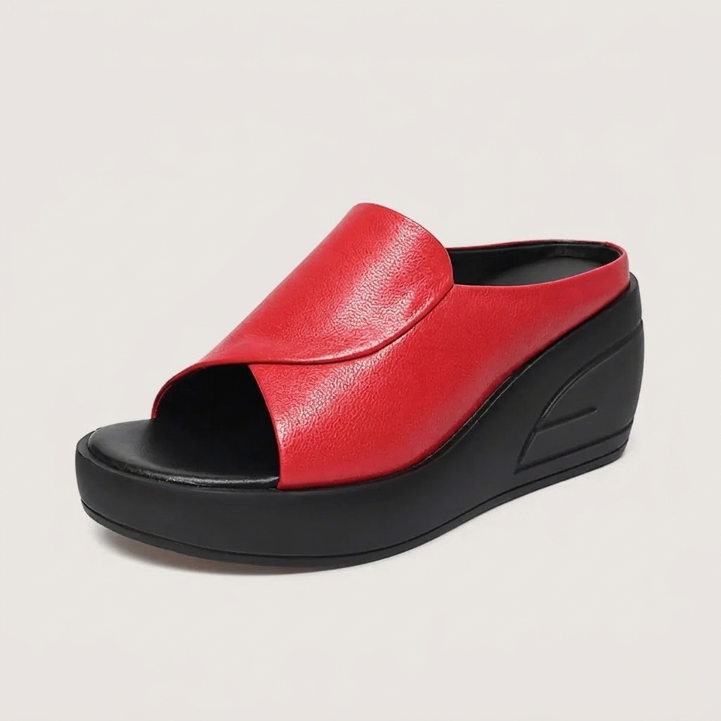 Faybridge Comfort Wedge Sandals - Red