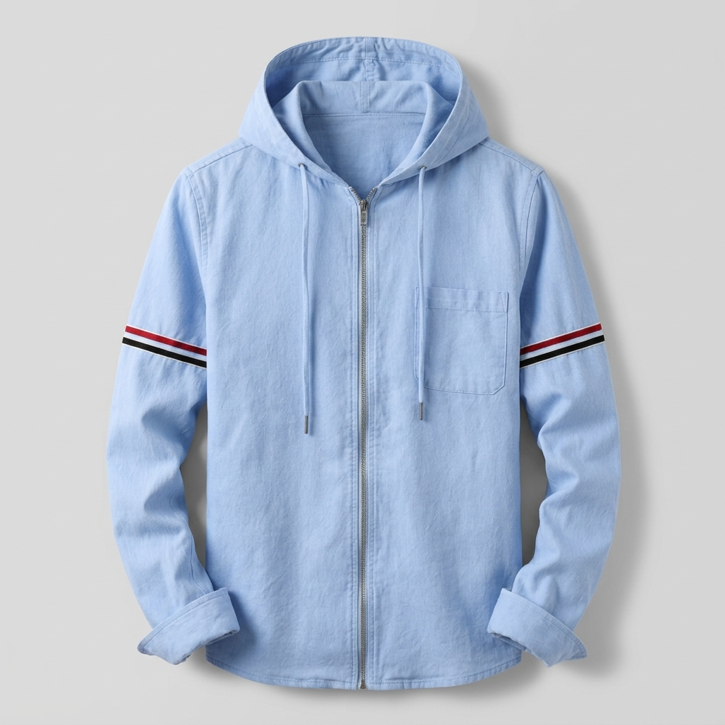 Fenbrook Casual Hooded Jacket - Blue