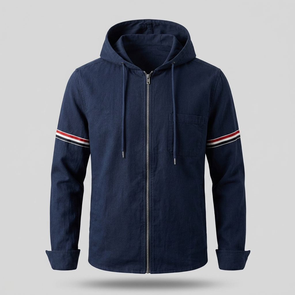 Fenbrook Casual Hooded Jacket - Navy