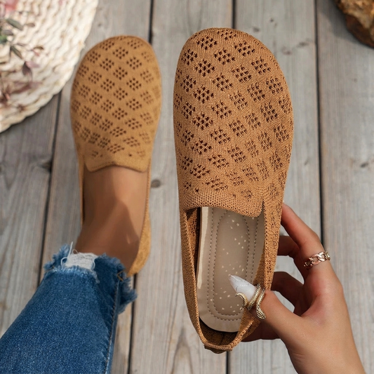 Ferncliff Soft-Knit Walking Shoes - Khaki