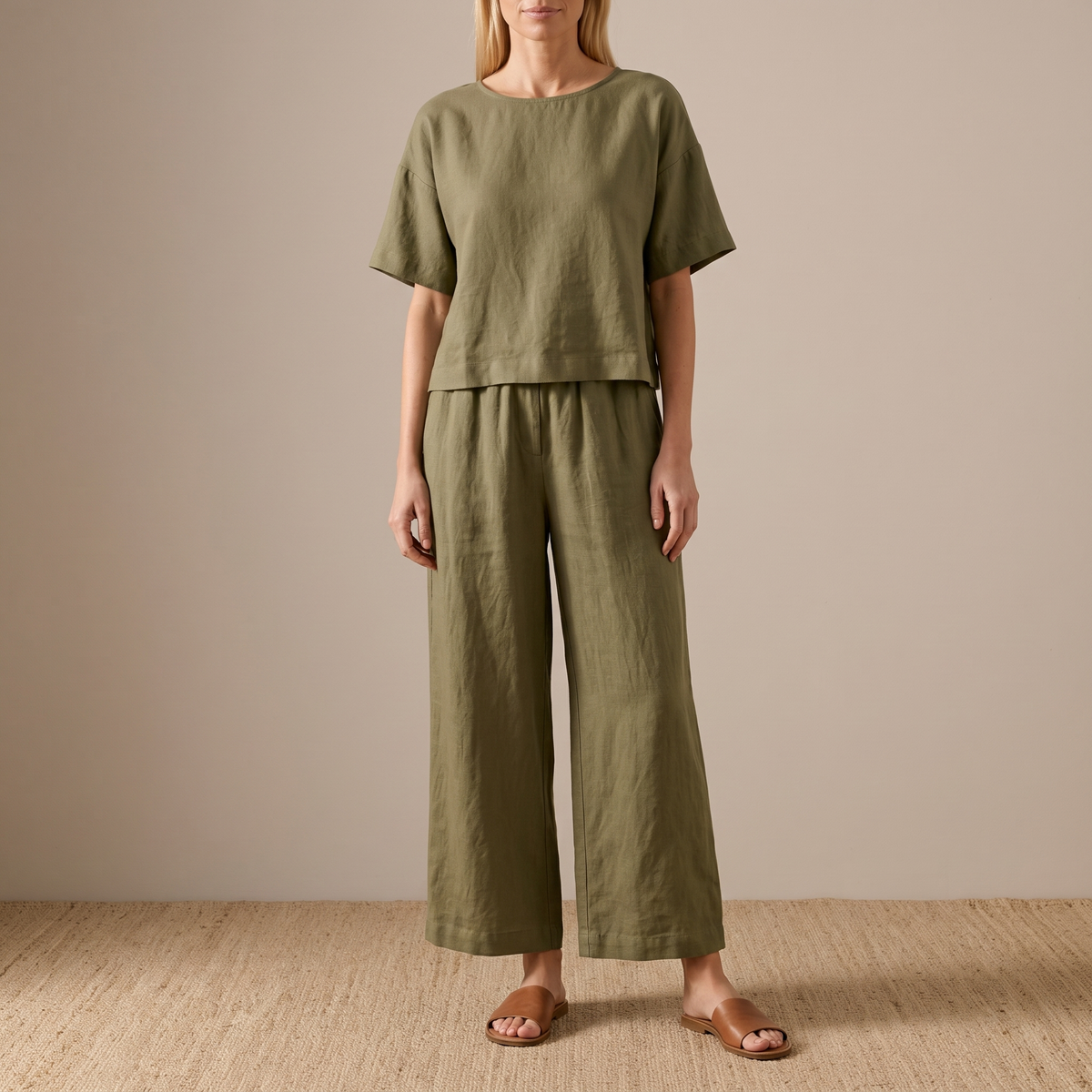 Fernleigh Easy-Wear Co-Ord Set - Olive Green