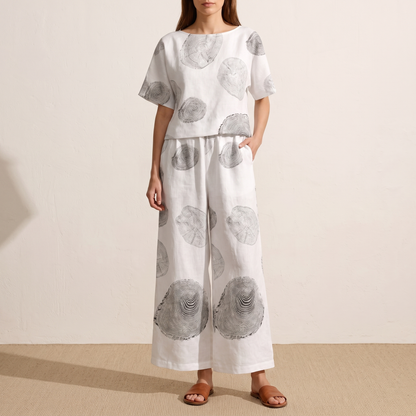 Fernleigh Easy-Wear Co-Ord Set - White Wood