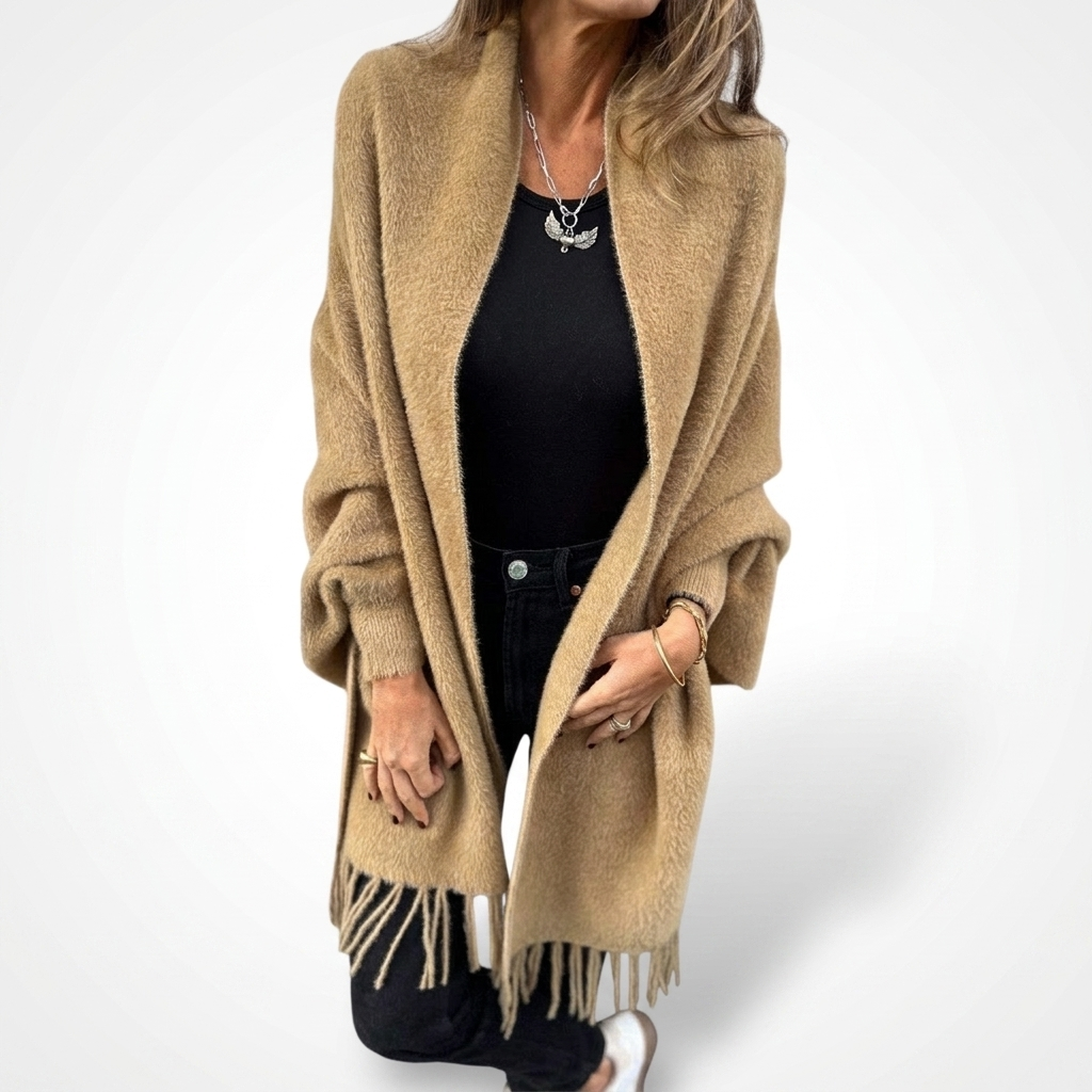 Fernleigh Knitted Fringe Wrap