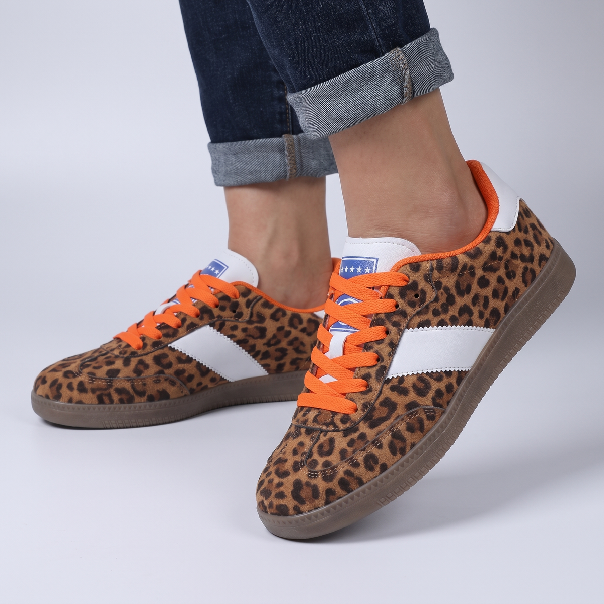 Fierce Suede-Look Leopard Sneaker