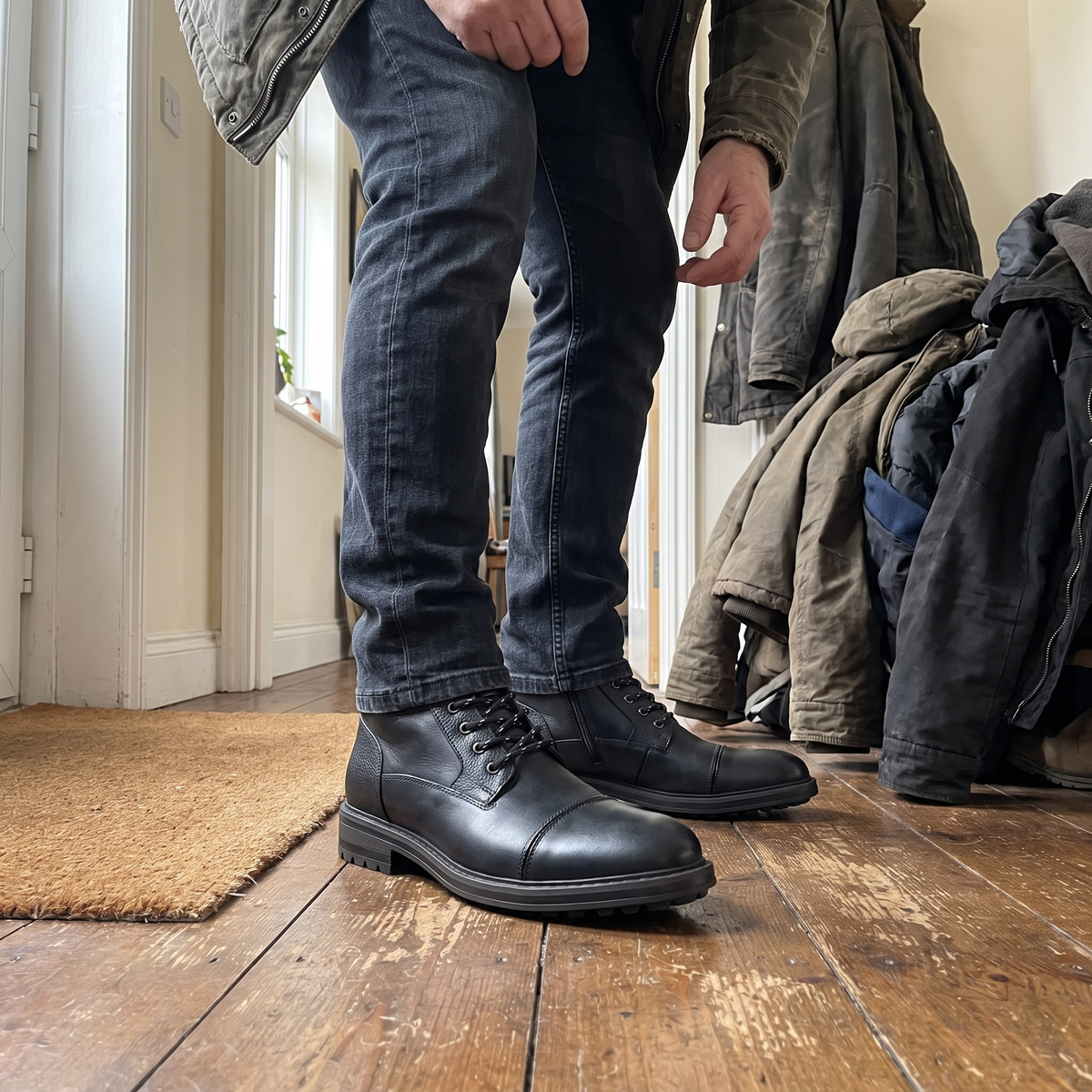 Fitzroy Leather-Look Ankle Boots