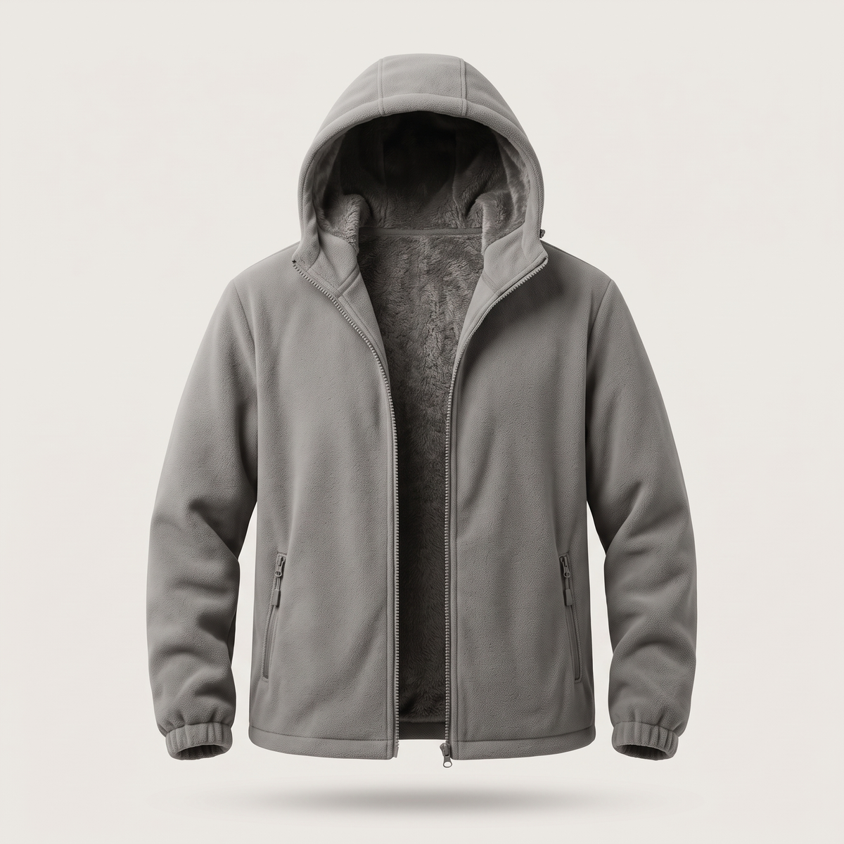 Fleece Lined Winter Jacket - Grey