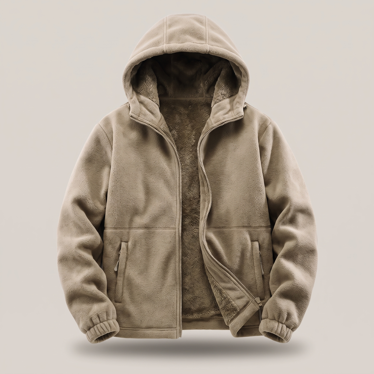 Fleece Lined Winter Jacket - Khaki