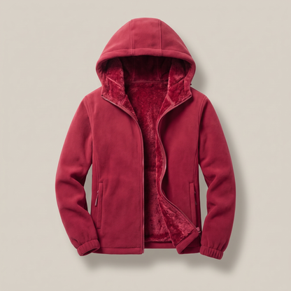 Fleece Lined Winter Jacket - Red