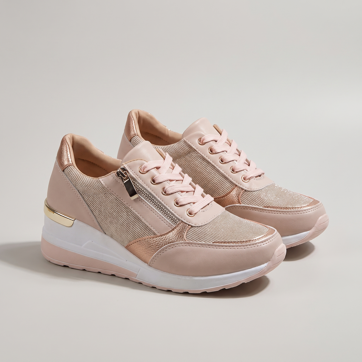 Flexi Zip Women's Sneakers - Rose