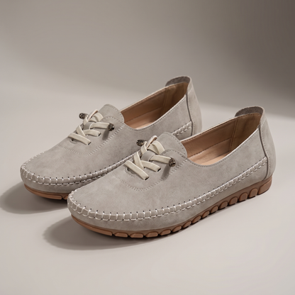 Flexible Comfort Moccasins - Beige
