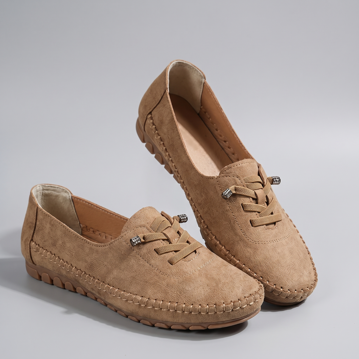 Flexible Comfort Moccasins - Brown