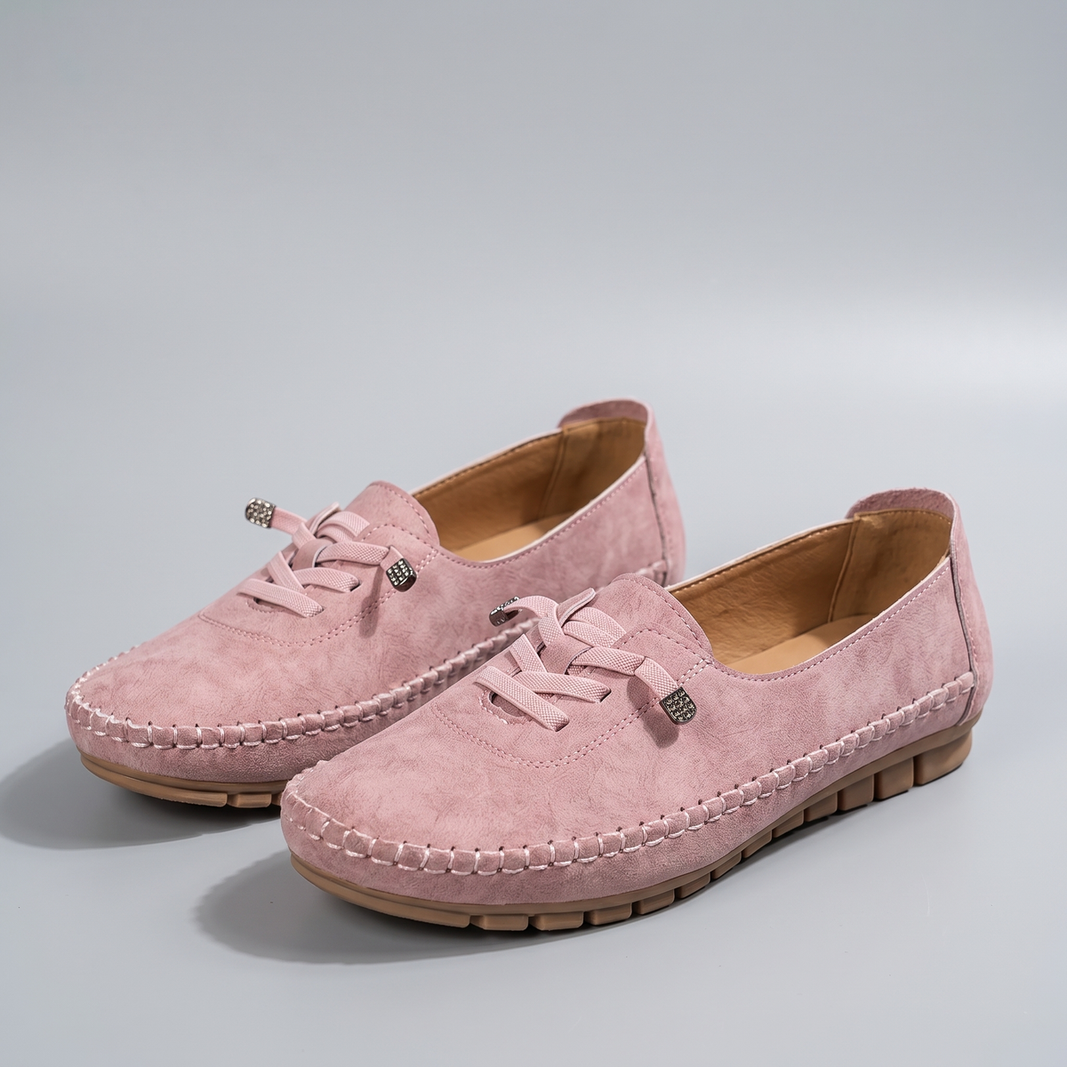 Flexible Comfort Moccasins - Pink
