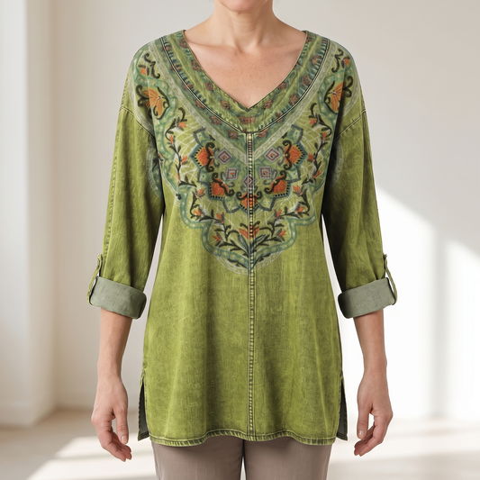Flora Classic Denim Blouse