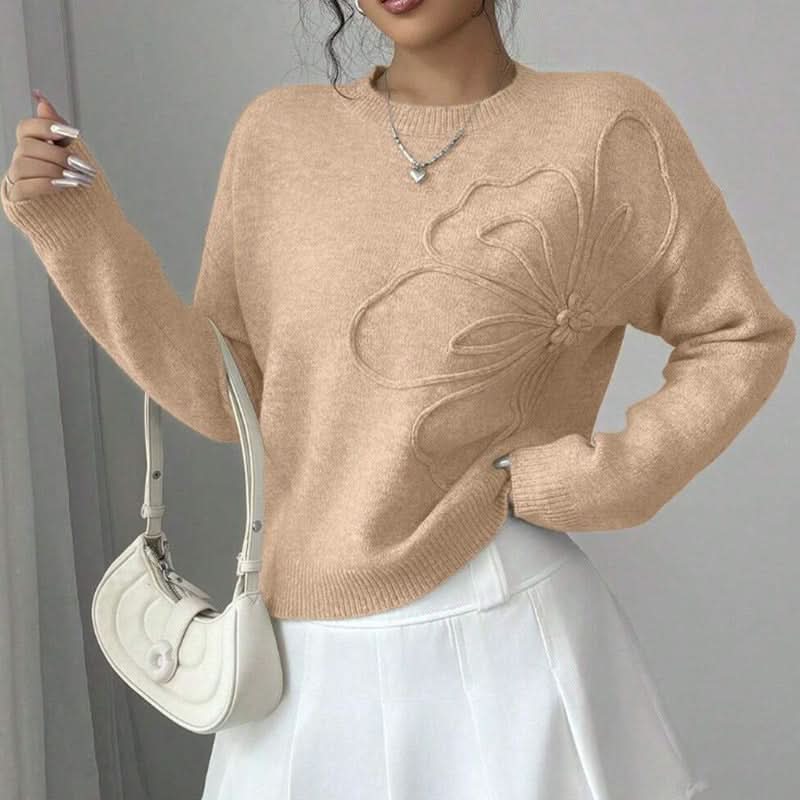 Flora Line Sweater - Light Beige