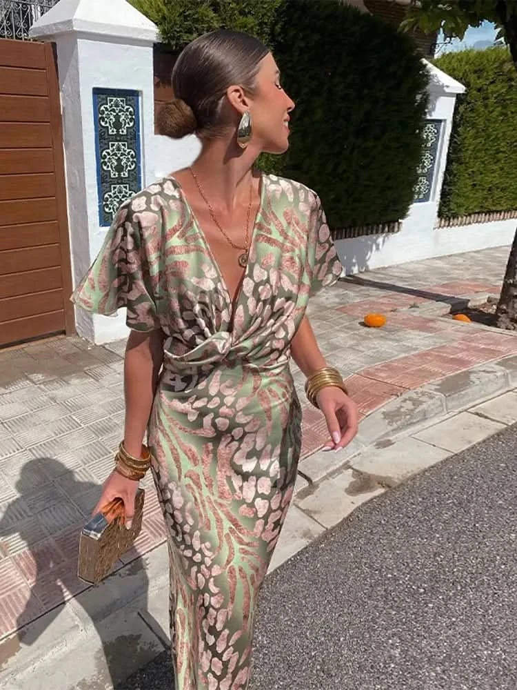Florence Copper Midi Dress