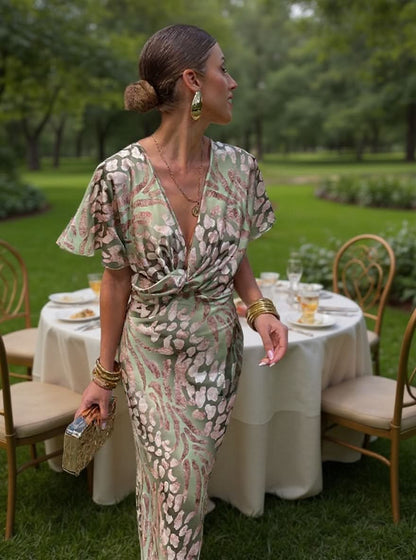 Florence Copper Midi Dress
