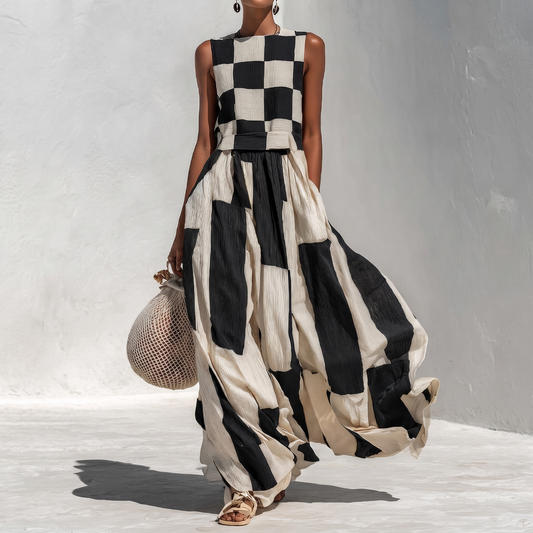 Florence Modern Pattern Maxi Dress