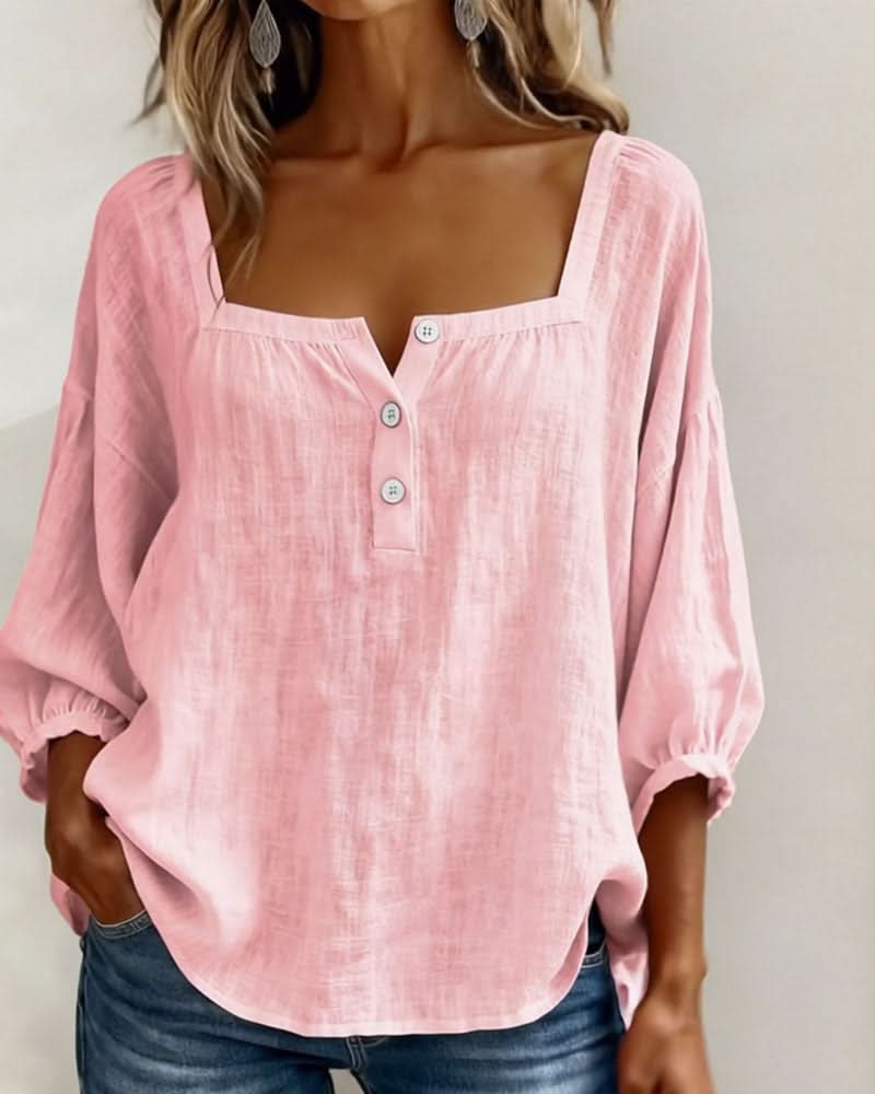 Florence Puff Sleeve Blouse - Pink
