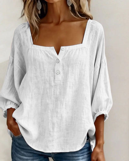 Florence Puff Sleeve Blouse - White