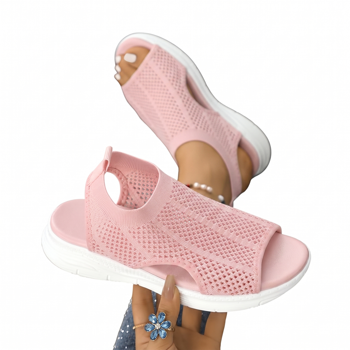 Winsterley Lightweight Open-Toe Sandals - Pink