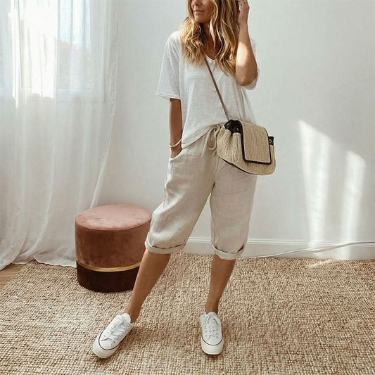 Freya Comfort Capri Trousers - White