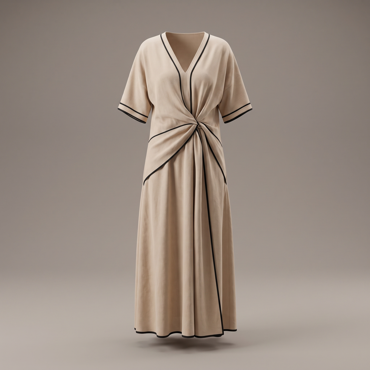 Freya Flow Dress - Beige