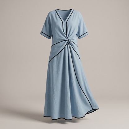 Freya Flow Dress - Blue