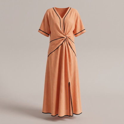 Freya Flow Dress - Orange