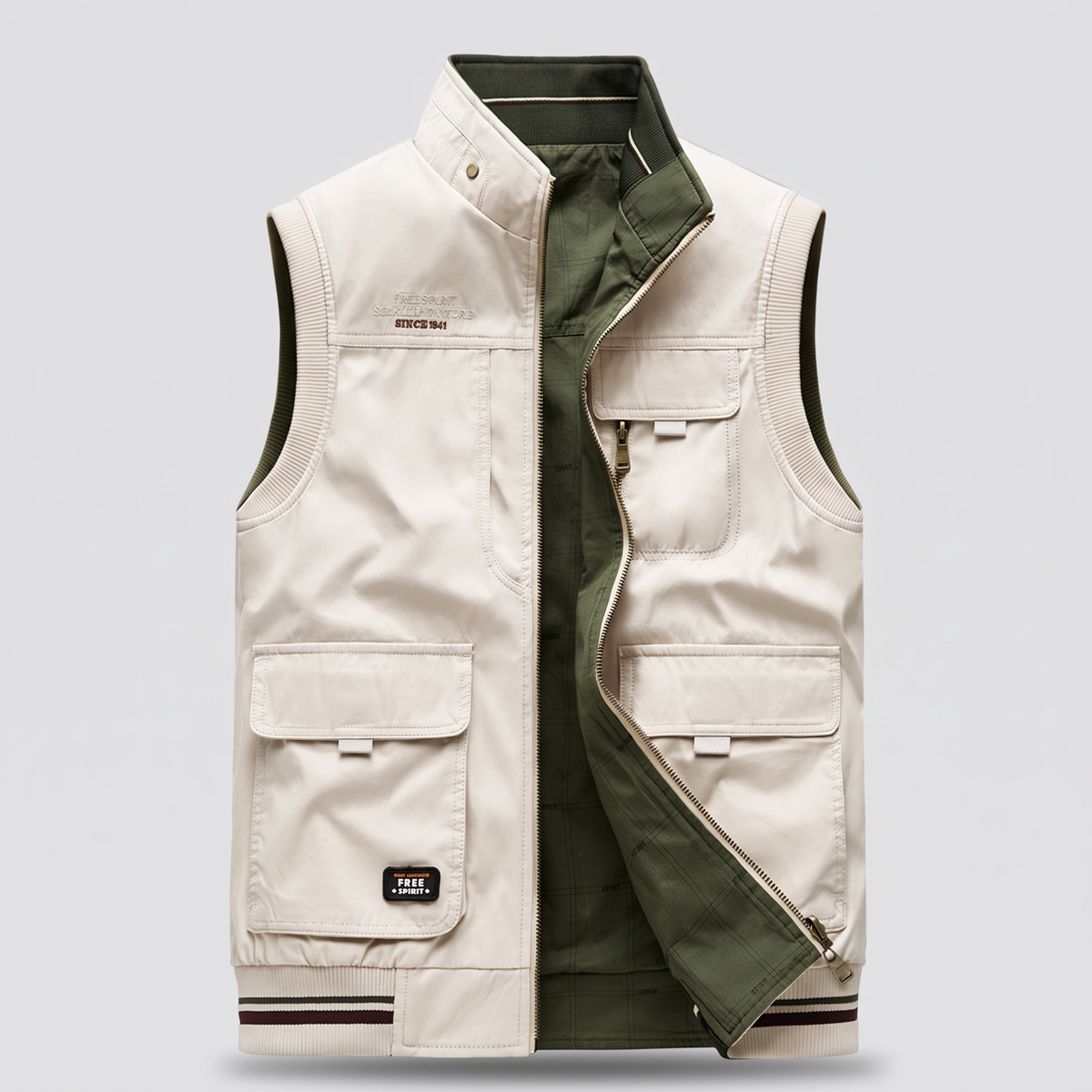 Frontier Vest - Beige Green