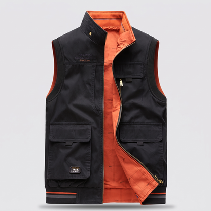Frontier Vest - Black Orange