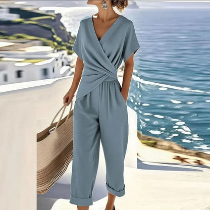 Genevieve Elegant Two-Piece Set - Blue