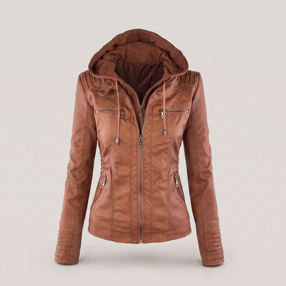 Genevieve Faux Suede Jacket - Brown