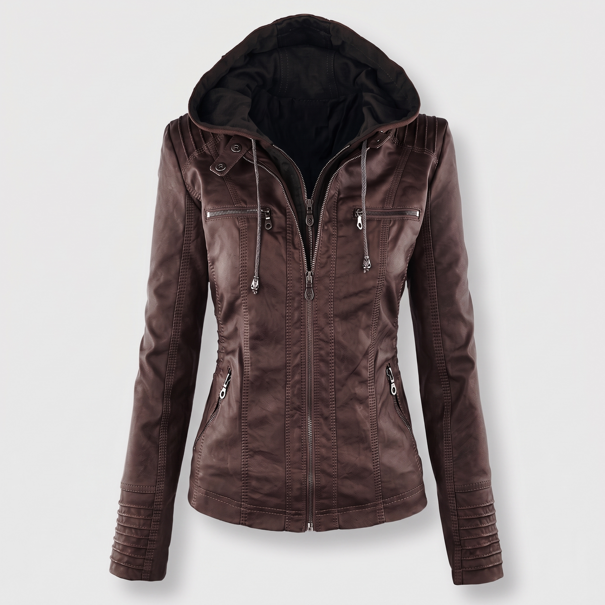 Genevieve Faux Suede Jacket - Coffee