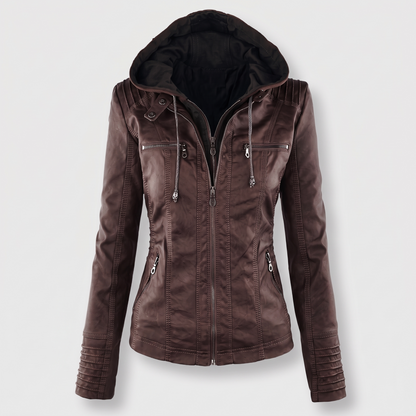 Genevieve Faux Suede Jacket - Coffee