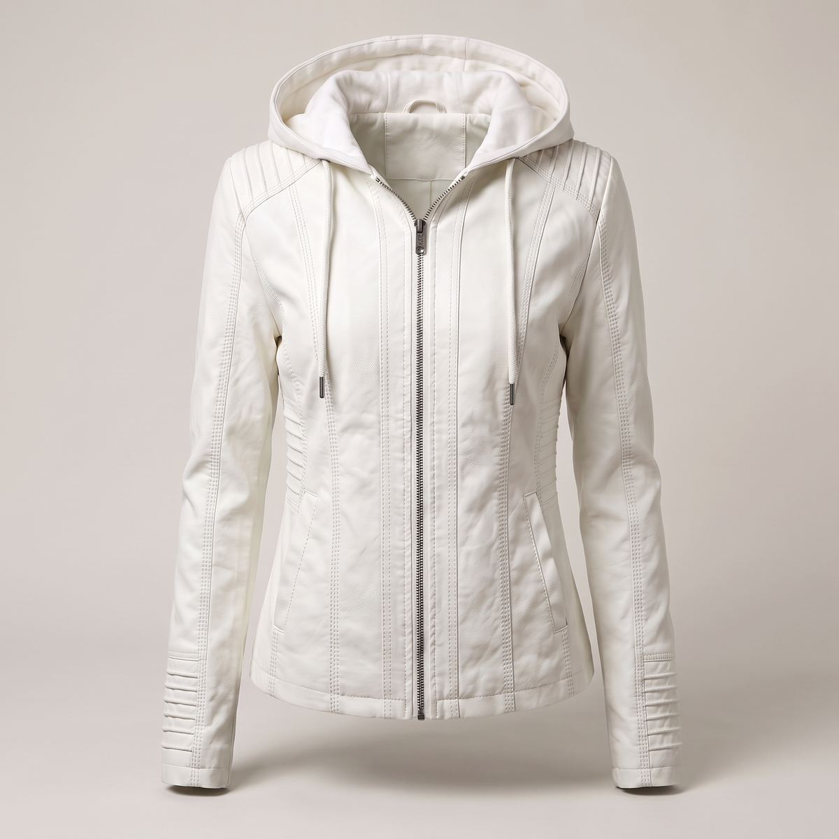 Genevieve Faux Suede Jacket - Off White