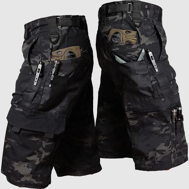 George Outdoor Shorts - Black Camo