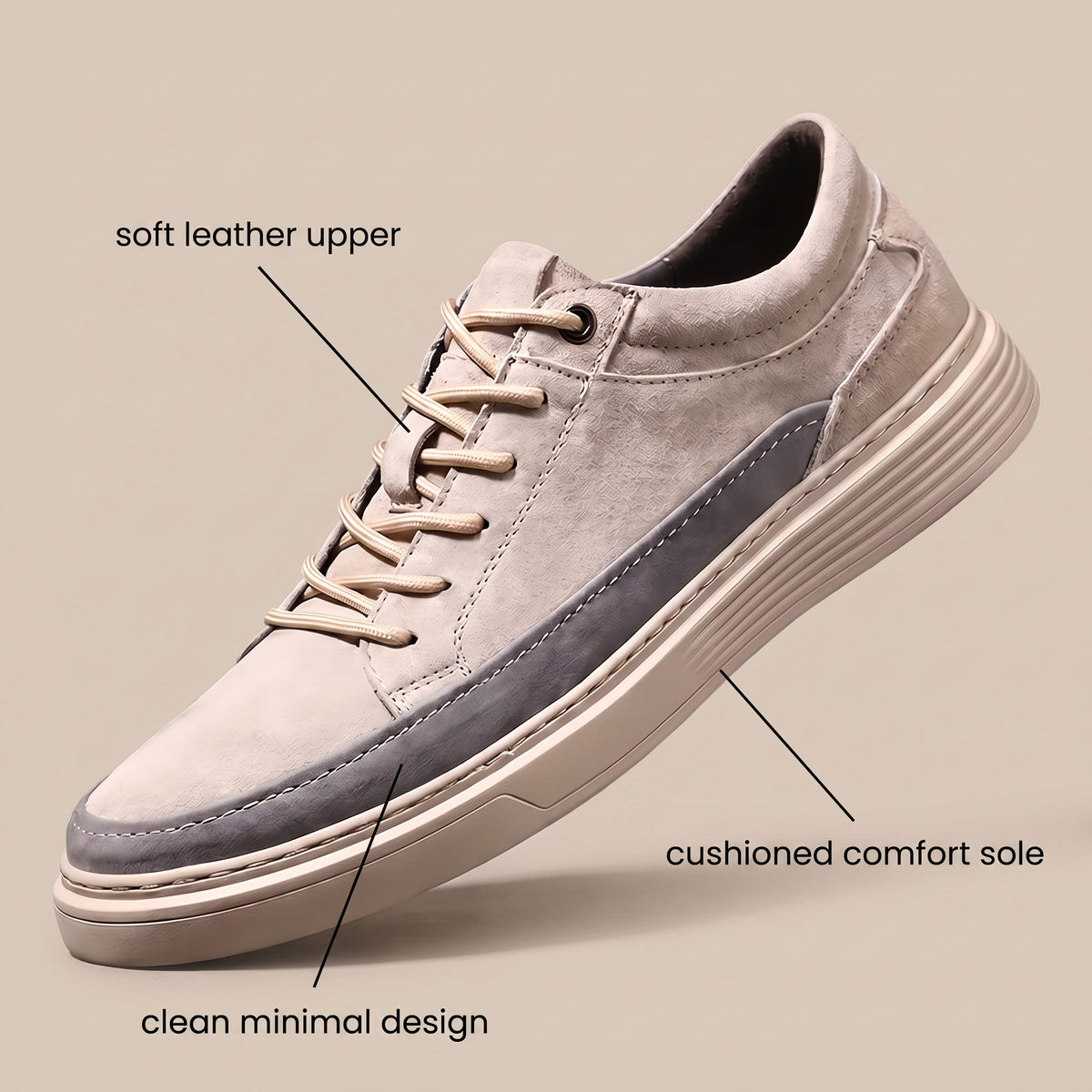 Glenmore Soft Suede-Look Trainers
