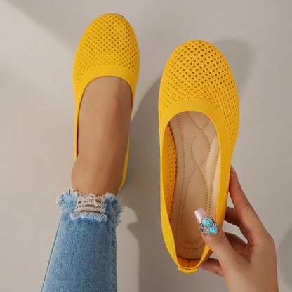 Glenwick Air-Mesh Comfort Slip-Ons - Gold