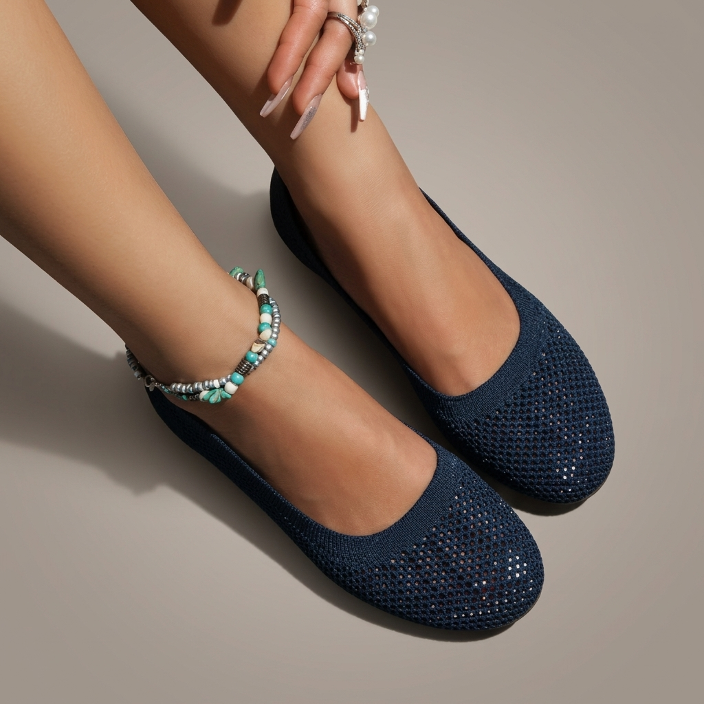 Glenwick Air-Mesh Comfort Slip-Ons - Indigo
