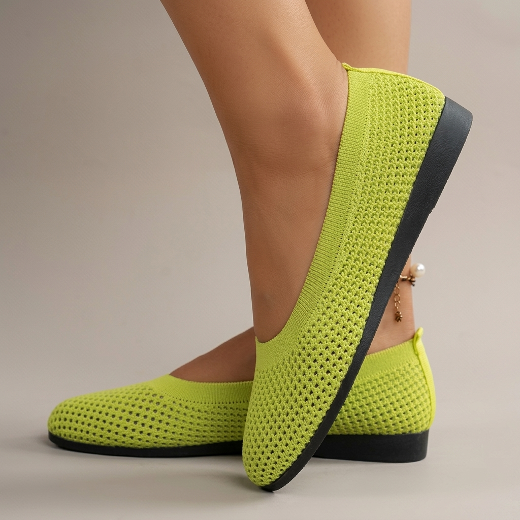 Glenwick Air-Mesh Comfort Slip-Ons - Lime