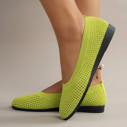 Glenwick Air-Mesh Comfort Slip-Ons - Lime