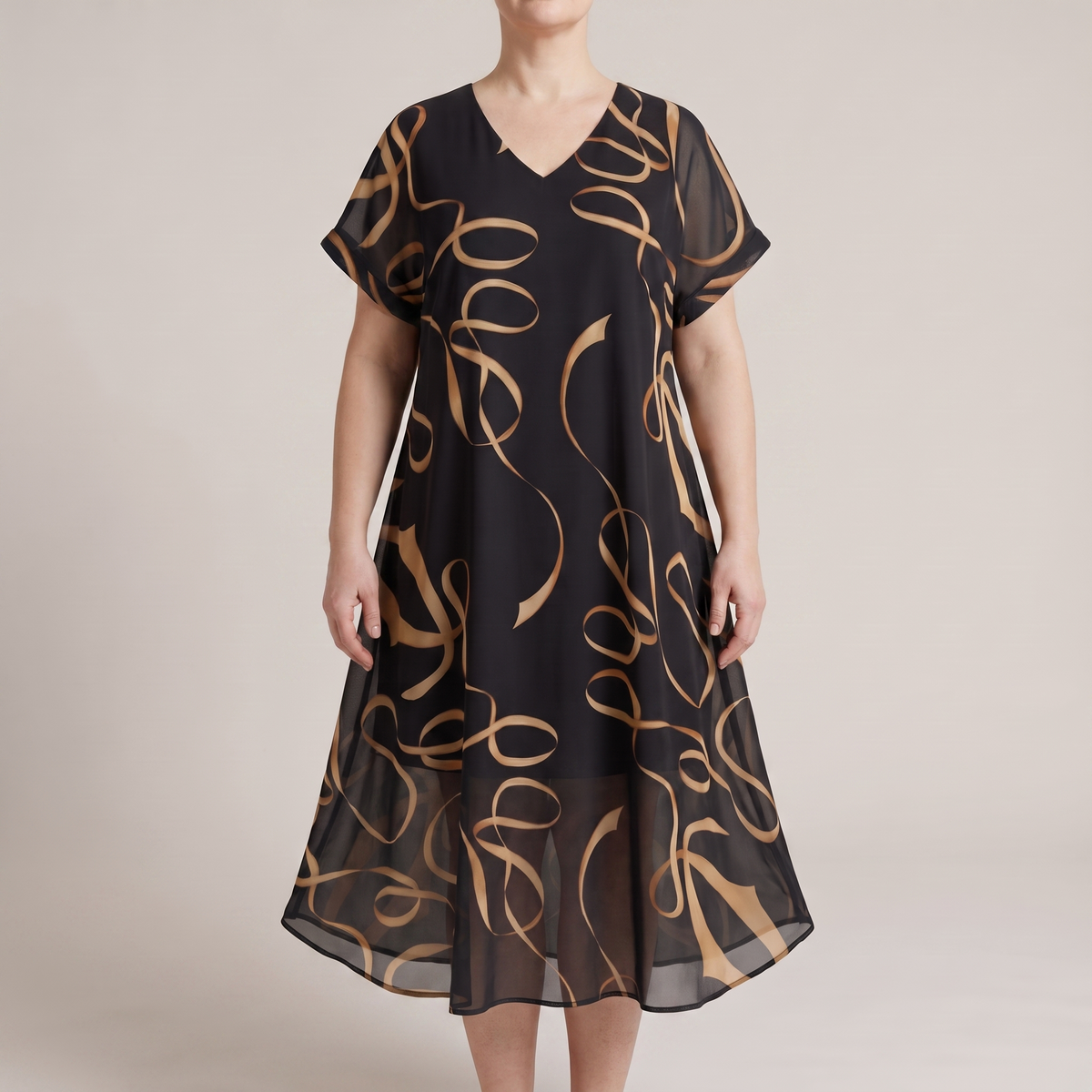 Graceful Short Sleeve Dress