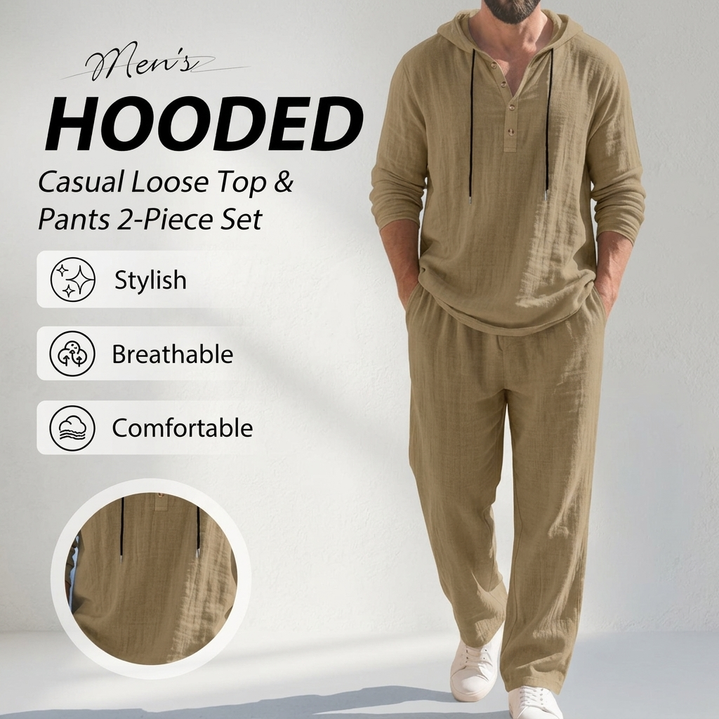 Grafton Casual Two-Piece Set - Khaki