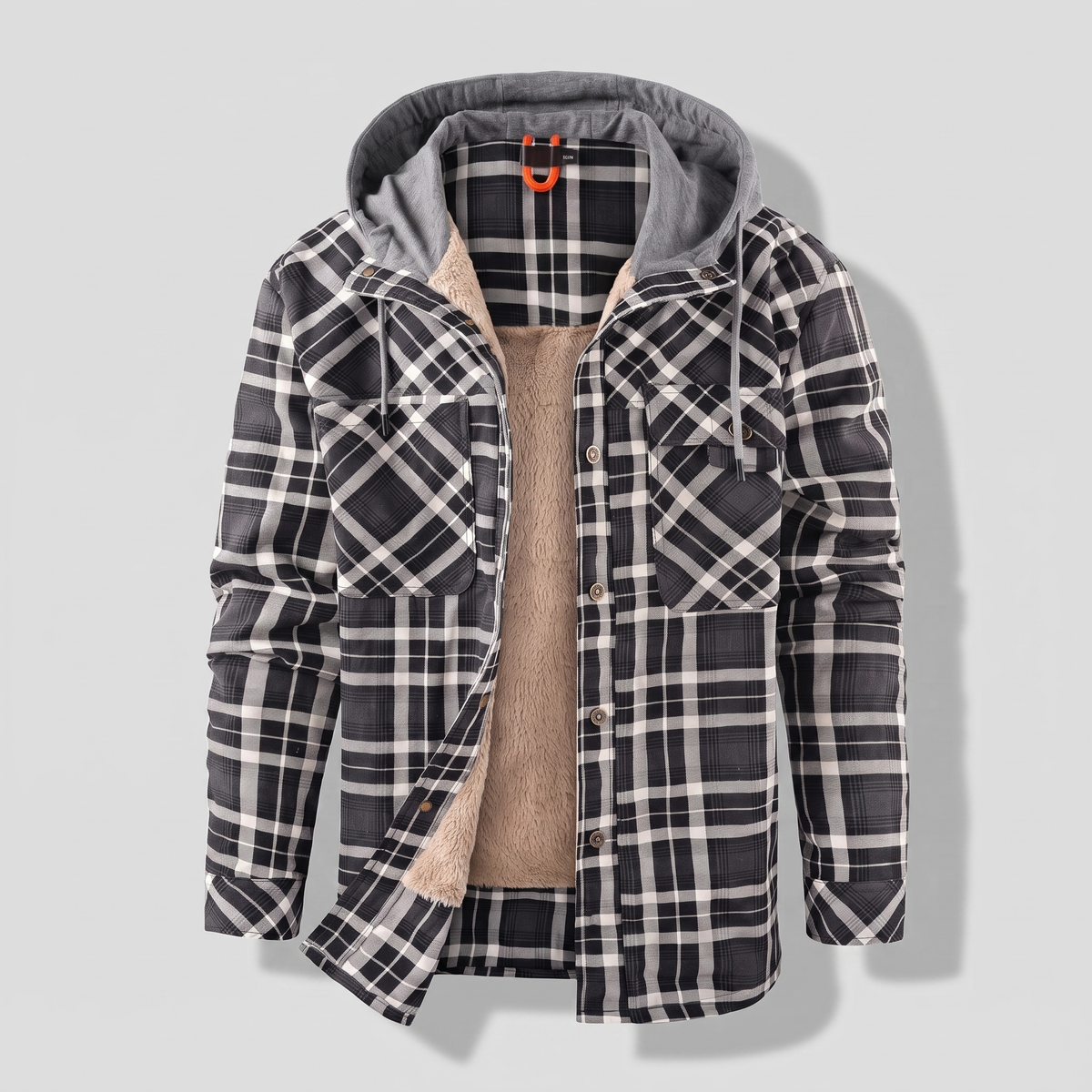 Grantham Heavy-Lined Hooded Jacket - Grey