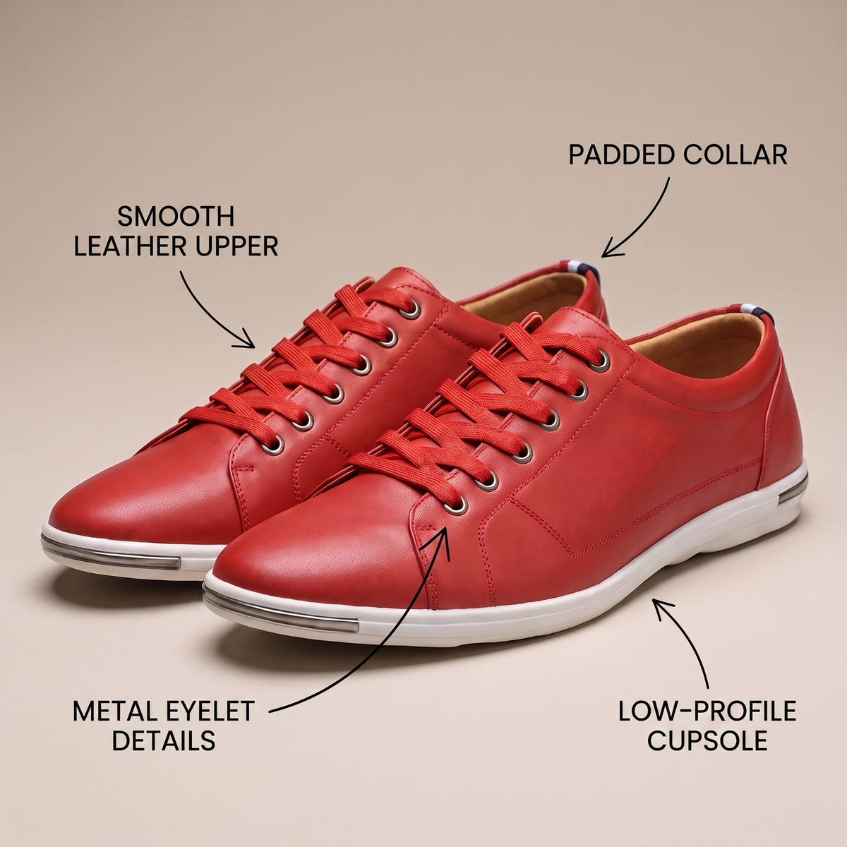 Grayson Leather-Look Sneakers