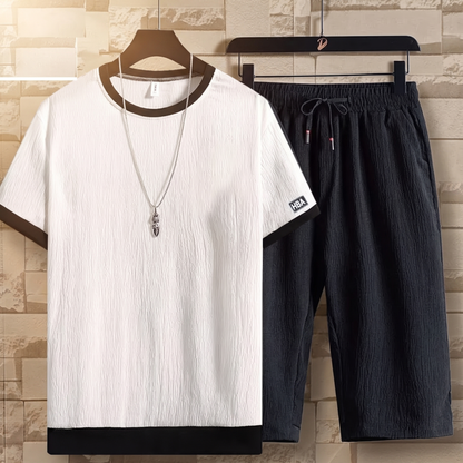 Haldon Cool-Touch Lounge Set - White & Black