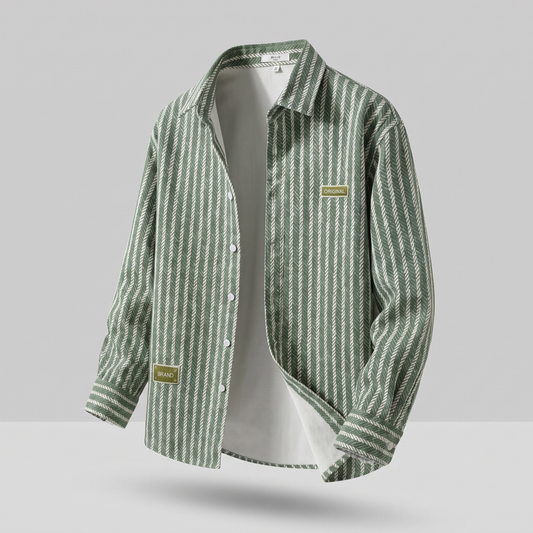 Haldrin Layered Shirt - Olive Green
