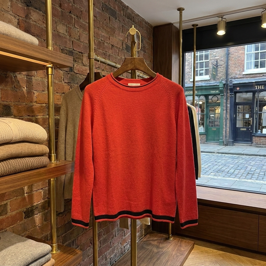 Harper Cotton Knit Sweater - Red