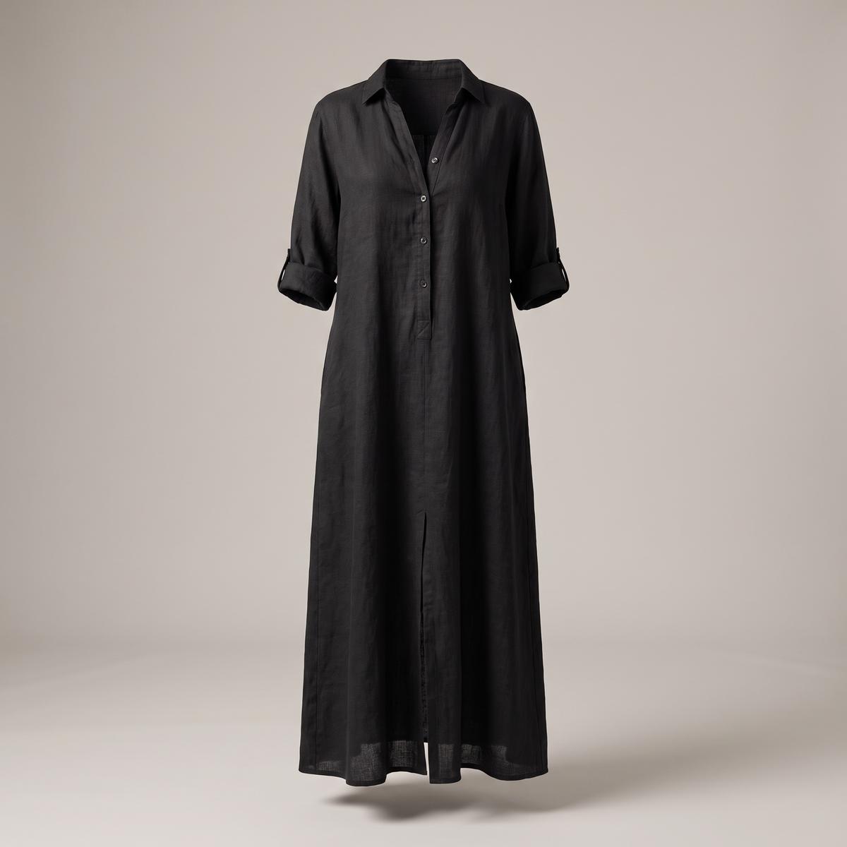 Harriet V-Neck Dress - Black
