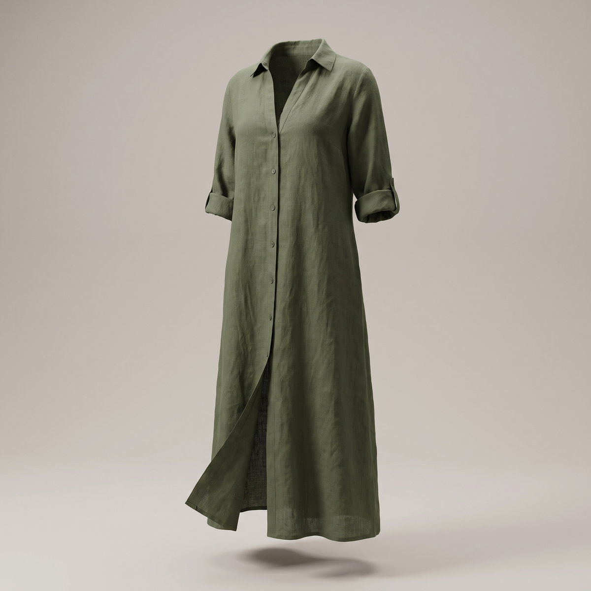 Harriet V-Neck Dress - Green